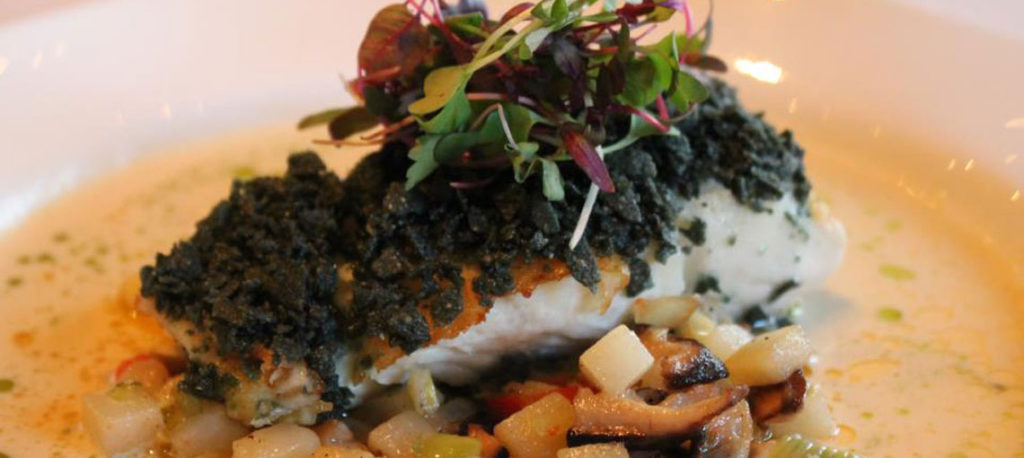 Blue Corn Tortilla Crusted Alaskan Halibut